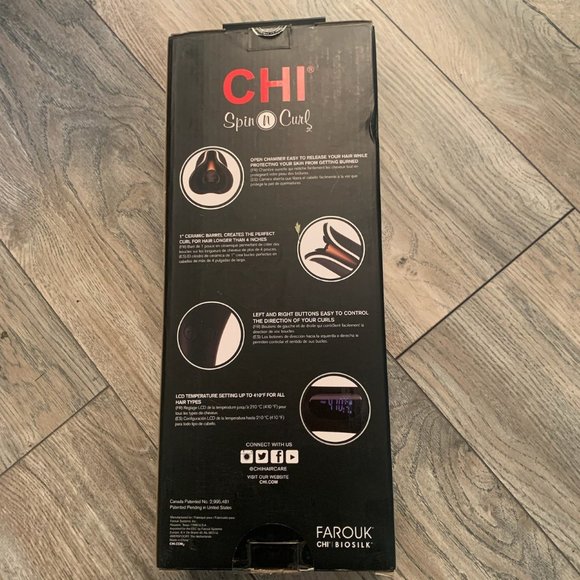 NWT CHI SPIN N CURL CERAMIC ROTATING CURLER 1" MATTE BLACK - Picture 3 of 11